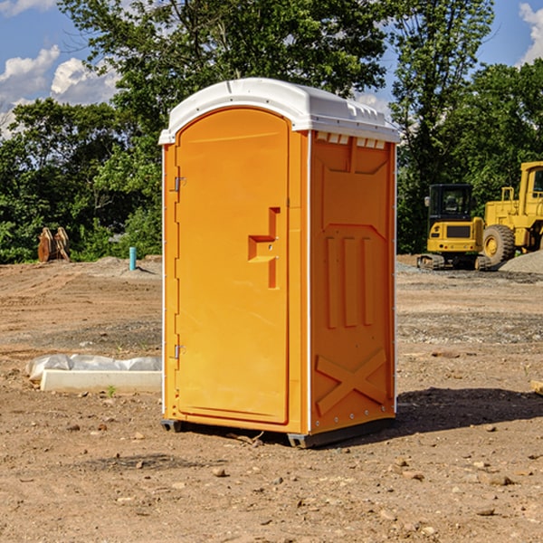 do you offer hand sanitizer dispensers inside the portable restrooms in Rose